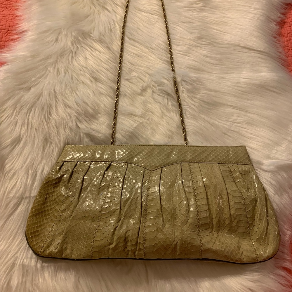 Python vintage hand bag/ clutch.  Excellent condition